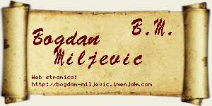 Bogdan Miljević vizit kartica